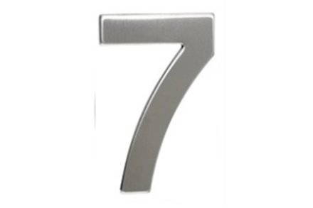 samolepící číslice Walteco Číslo 7, 50 mm, samolepící, nerez