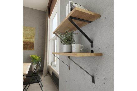 Konzole Walteco Konzole Gand, 25 x 22 cm, matná černá (2)