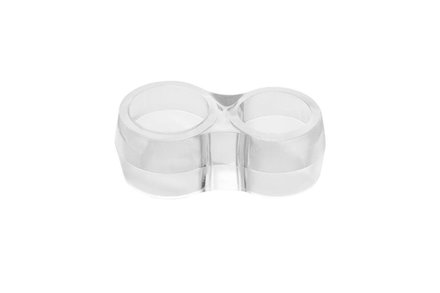 Zarážka dveřní Walteco Zarážka dveřní na kliku, dvojitá, plast, transparentní