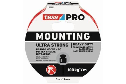 Páska montážní Tesa Páska montážní oboustranně lepicí pěnová 66792, ultra silná, 5 m x 19 mm (1)