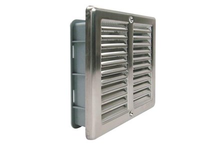 Mřížka větrací Haco Mřížka větrací se síťovinou VM, 150 x 150 mm, nerez 0701 (2)