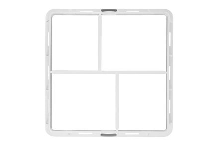 Mřížka větrací Haco Mřížka větrací se žaluzií VM, 200 x 200 mm UB, bílá 0205 (1)