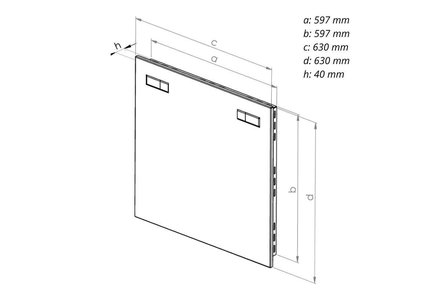 Dvířka revizní Haco Dvířka revizní nerez NRD, 600 x 600 mm 0146 (2)