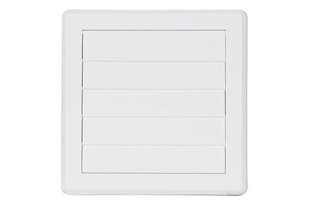 Mřížka větrací Haco Mřížka větrací gravitační VM, 150 x 150 mm G/100 mm, bílá 0215