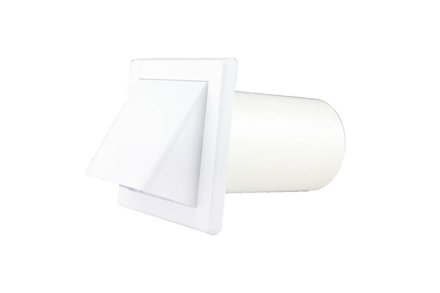 Mřížka větrací Haco Mřížka větrací gravitační - klapka VM, 150 x 150 mm GK/100 mm, bílá 0239 (1)