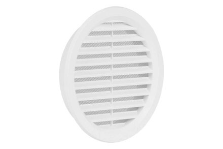 Mřížka větrací Haco Mřížka větrací kruhová se síťovinou VM, O 140 mm, bílá 0403 (1)