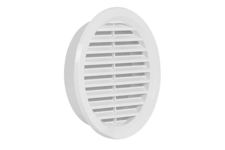 Mřížka větrací Haco Mřížka větrací kruhová se síťovinou VM, O 110 mm, bílá 0407 (1)