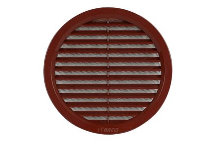 Mřížka větrací Haco Mřížka větrací kruhová se síťovinou VM, O 110 mm, hnědá 0408