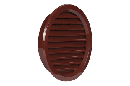 Mřížka větrací Haco Mřížka větrací kruhová se síťovinou VM, O 110 mm, hnědá 0408 (1)