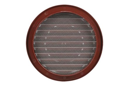 Mřížka větrací Haco Mřížka větrací kruhová se síťovinou VM, O 110 mm, hnědá 0408 (2)