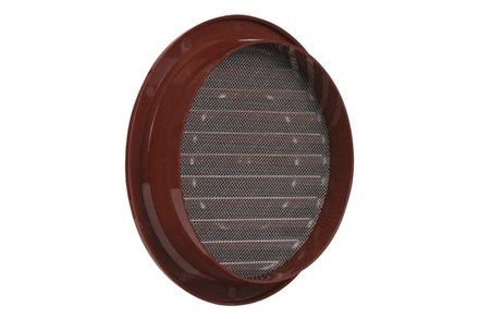 Mřížka větrací Haco Mřížka větrací kruhová se síťovinou VM, O 110 mm, hnědá 0408 (3)