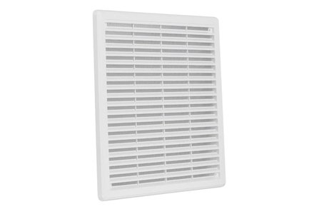 Mřížka větrací Haco Mřížka větrací - krytka se síťovinou VM, 300 x 300 mm KB, bílá 0301 (1)