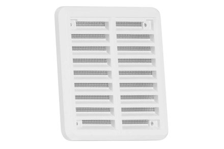 Mřížka větrací Haco Mřížka větrací - krytka se síťovinou VM, 100 x 100 mm KB, bílá 0307 (1)