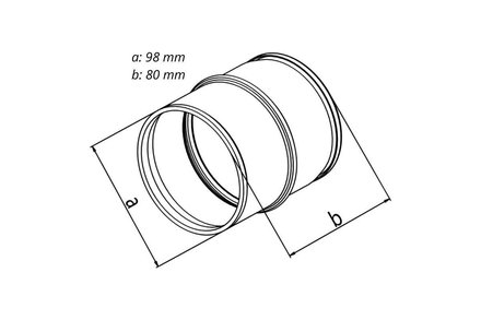 Spojka potrubí Haco Spojka na flexo potrubí HSK, O 100 mm 0608 (1)