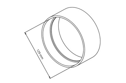 Spojka potrubí Haco Spojka kulatého kanálu CVO 132, vnitřní O 129 mm 0653 (1)