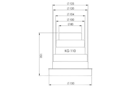 Redukce na ventilaci Haco Redukce plastová RP 80/100/110/120/125/150, 0687 (2)
