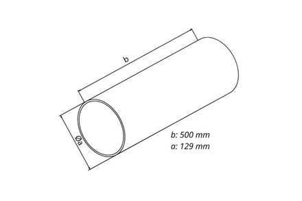 Kanál vzduchový Haco Kanál kulatý V, O 129 x 500 mm 0649 (2)