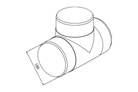 Tvarovka Haco Tvarovka T CTO, 3 x 100 mm 0623 (1)