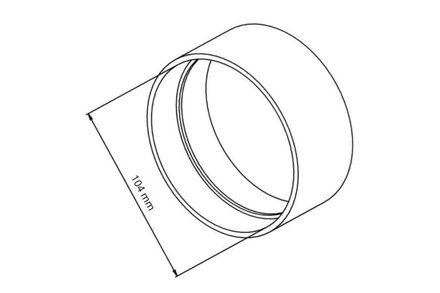 Spojka potrubí Haco Spojka kulatého kanálu CVO 107, vnitřní O 104 mm 0625 (1)