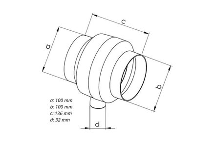 Sběrač kondenzátu Haco Sběrač s odvodem kondenzátu SBK, O 100 mm 0660 (4)