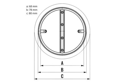 Klapka Haco Klapka protizápachová dvoukřídlá PZKD 80, 0681 (1)