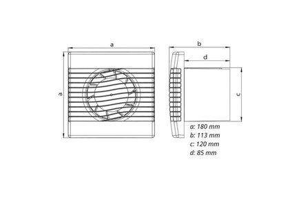 Ventilátor Haco Ventilátor stěnový, 120 mm, standardní provedení 0909 (2)