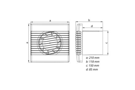Ventilátor Haco Ventilátor stěnový, 150 mm, standardní provedení 0913 (3)