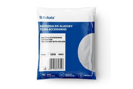 Křížky Kubala Křížky distanční plastové s držákem, 1 mm,100 ks (1)