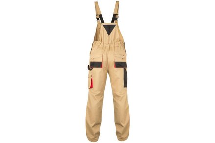 Kalhoty Lahti Pro Kalhoty montérkové s laclem, béžové, 2L PRO (1)