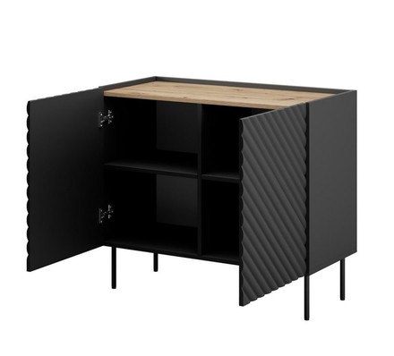 Komoda Halmar ONDA 2D černá/artisan (2 Karton) (1)