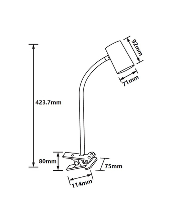 Stolní lampa KM (60401932) TUBA-K klip GU10 černá (1)