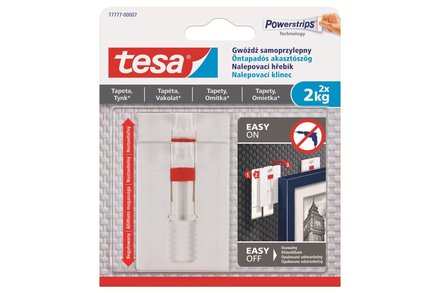 Hřebík Tesa Hřebík nalepovací, nastavitelný na tapety a omítka, 2 kg
