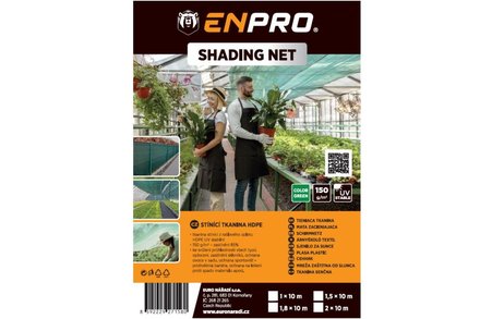 Tkanina stínící Enpro Tkanina stínící HDPE, 150 g/m2, UV stabilní, 1,8 x 10 m, zelená (2)