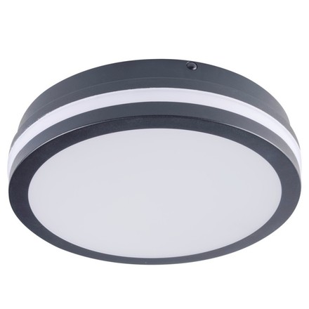 Stropní svítidlo Kanlux (32948) LED BENO N 18W NW-L-SE šedá 1400lm, 4000K, IP54, d22cm, senzor
