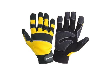 Rukavice Lahti Pro Rukavice mechanické L280810P, černo-žluté, vel.10 (1)