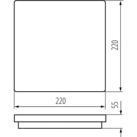 Stropní svítidlo Kanlux (32949) LED BENO N 18W NW-L-SE šedá 1400lm, 4000K, IP54, 22x22cm, senzor (3)