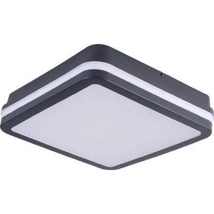 Stropní svítidlo Kanlux (32949) LED BENO N 18W NW-L-SE šedá 1400lm, 4000K, IP54, 22x22cm, senzor