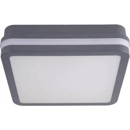 Stropní svítidlo Kanlux (32949) LED BENO N 18W NW-L-SE šedá 1400lm, 4000K, IP54, 22x22cm, senzor (1)