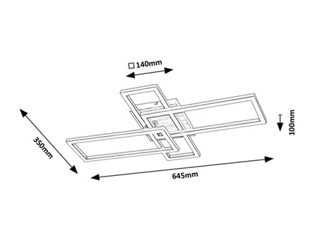 Stropní svítidlo Rabalux 6590 ASHTON LED, 24W, 1870lm, 4000K (2)