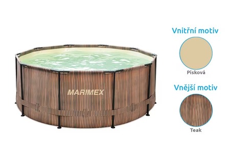 Zahradní bazén Marimex Florida 3,66x0,99 m se skimmerem- motiv TEAK (2)