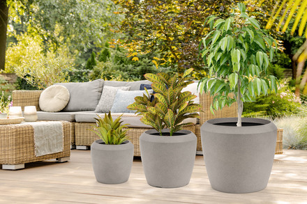 Květináč G21 Cement Round 33,5 x 33,5 x 30,5 (6)