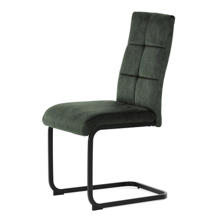 Moderní jídelní židle Autronic Židle jídelní, zelený samet, černá pohupová podnož (DCL-D1275 GRN4) (3)