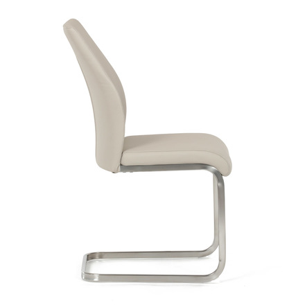 Moderní jídelní židle Autronic Židle jídelní, krémová ekokůže, pohupová podnož broušený nerez (DCL-D1277 CRM) (10)