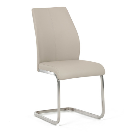 Moderní jídelní židle Autronic Židle jídelní, krémová ekokůže, pohupová podnož broušený nerez (DCL-D1277 CRM) (12)