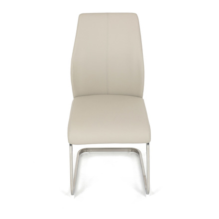 Moderní jídelní židle Autronic Židle jídelní, krémová ekokůže, pohupová podnož broušený nerez (DCL-D1277 CRM) (13)