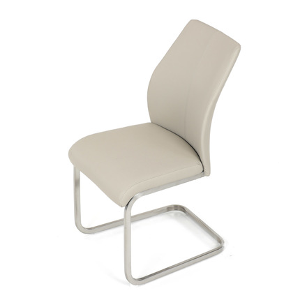 Moderní jídelní židle Autronic Židle jídelní, krémová ekokůže, pohupová podnož broušený nerez (DCL-D1277 CRM) (15)