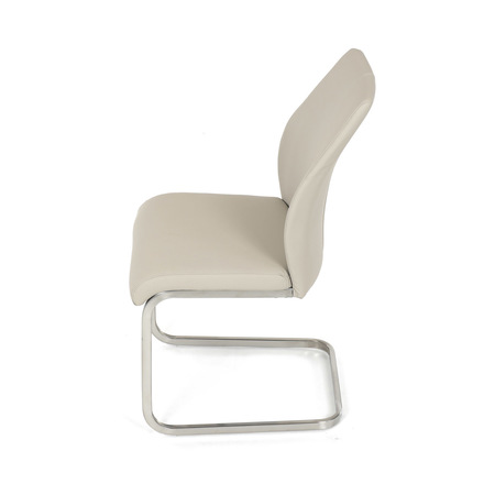 Moderní jídelní židle Autronic Židle jídelní, krémová ekokůže, pohupová podnož broušený nerez (DCL-D1277 CRM) (16)