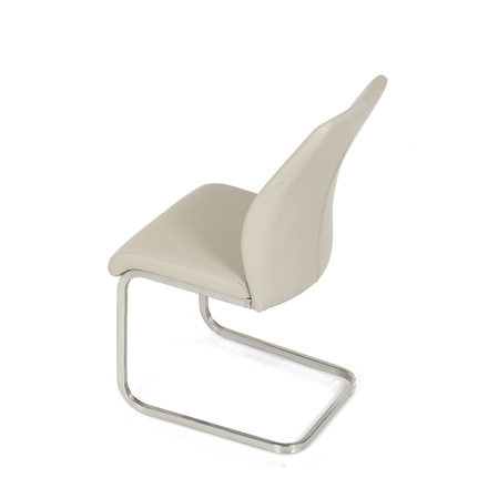 Moderní jídelní židle Autronic Židle jídelní, krémová ekokůže, pohupová podnož broušený nerez (DCL-D1277 CRM) (17)