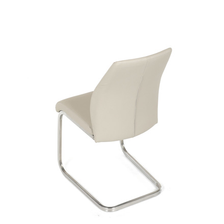 Moderní jídelní židle Autronic Židle jídelní, krémová ekokůže, pohupová podnož broušený nerez (DCL-D1277 CRM) (18)