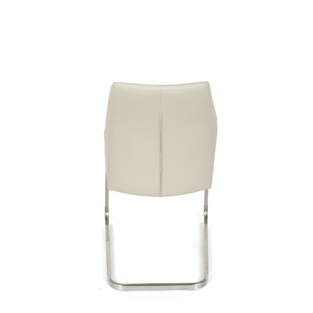 Moderní jídelní židle Autronic Židle jídelní, krémová ekokůže, pohupová podnož broušený nerez (DCL-D1277 CRM) (19)